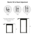 thumbnail image 3 of 71x32 Inch Rectangular Standing Desk, Features a Sturdy 4-leg Design, Dual-Motor Lift System, and Memory Settings. Height adjustable from 28 to 46 Inches for Home Offices and Computer Work, Black, 3 of 7