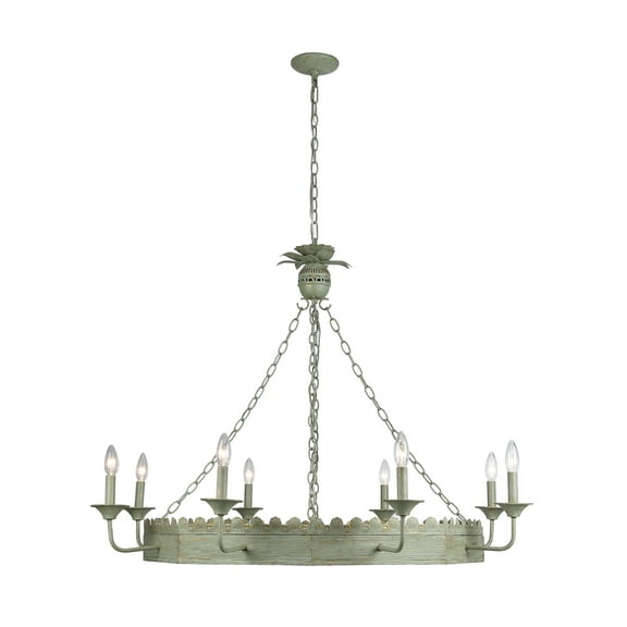 Finley 8-Light Chandelier in Vintage Sage