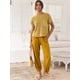 thumbnail image 2 of Conjuntos de suéter de dos piezas para mujer Conjuntos de suéter de punto Tops y pantalones de cintura alta Chándal Conjuntos de salónAmarilloGrande esquí esquí Gafas de esquí, 2 of 5