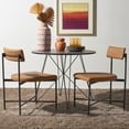 thumbnail image 2 of SAFAVIEH Archer Dining Chairs, Cognac/Black, Set of 2 (19.3 in. W x 22.5 in. D x 35 in. H), 2 of 7