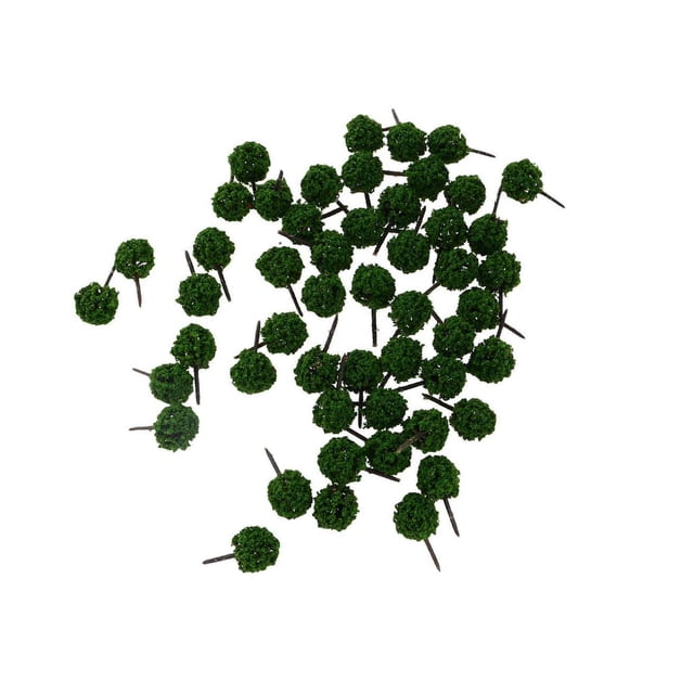 Guardoinrt 50 Pièces en Forme de Boule Arbres Modèles Bricolage Paysage Paysage N Échelle Vert 1Set