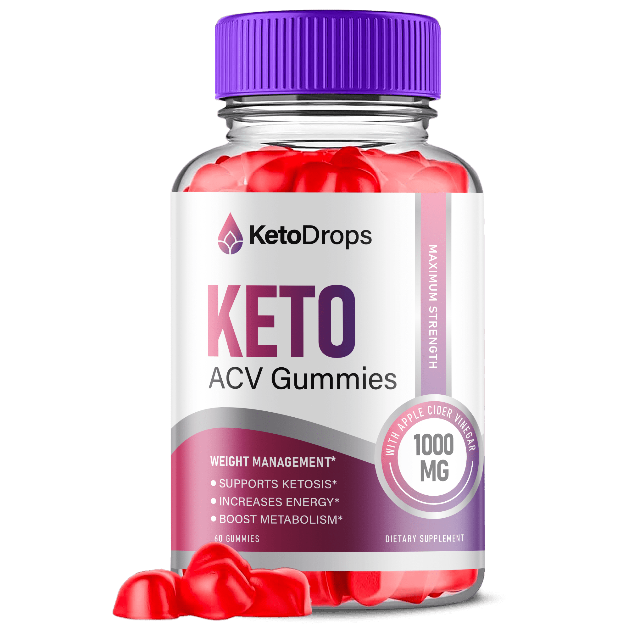 (1 Pack) Keto Drops Keto ACV Gummies - Apple Cider Vinegar Supplement for Weight Loss - Energy & Focus Boosting Dietary Supplements for Weight Management & Metabolism - Fat Burn - 60 Gummies