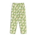 thumbnail image 5 of Xecao Daisies Flowers Women's Straight Lounge Pajama Pants: The Epitome of Relaxed Sleepwear, 5 of 9
