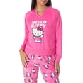 thumbnail image 5 of Richard Leeds International Womens Hello Kitty Matching 2 Piece Long Sleeve Pajama Top & PJs Jogger Pants Set with Pockets - Soft & Cozy Sleep & Loungewear Pajamas Sets for Women, Pink, XL, 5 of 7