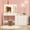 White, variant on Yeshouse 1 Piece Modern Vanity Table Set with Mirror, Lights, 8 Drawers and 2 Shelves, White
