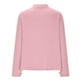 thumbnail image 6 of Htigea Women's Suit Jackets Notch Neck Open Front Coats Slim Fit Work Office Cardigans Lightweight Fall Blazer Pink M, 6 of 9