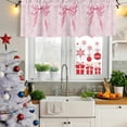thumbnail image 5 of 2 Pack Valances for Window, Pink Bow Short Curtains for Kitchen Bedroom Living Room, Cute Watercolor Girls Cartoon Luxury Rod Pocket Small Window Treatment Valance Drapes 54 x 18 Inch, 5 of 8