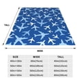 thumbnail image 3 of Pofeuu Airplanes in the Sky Print Ultra-Soft Micro Fleece Blanket,for Bed Or Sofa,All Season Throw Blankets Flannel Blanket-60"x50", 3 of 7