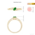 thumbnail image 5 of ANGARA Natural Emerald and Diamond Split Shank Ring in 14K Yellow Gold for Women (Size-5x3mm) | May Birthstone, Birthday, Anniversary, Jewelry Gift for Women | Natural Emerald Ring, 5 of 10