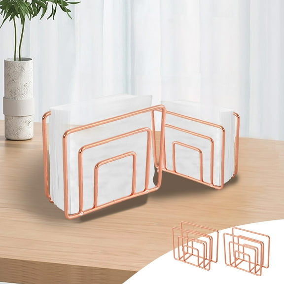 Tuvgenk Pink Iron Toilet Paper Holders Rectangular Free Standing Tissue Holder Gift Universal Modern Tissue Holder for Friends