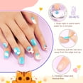 thumbnail image 2 of Aliver 144 Pieces Fake Press on Nails for Kids,Cute Cartoon Pattern for Children Girls Nail Art Decoration,Birthday Gifts for Age 3-12,Style B, 2 of 12