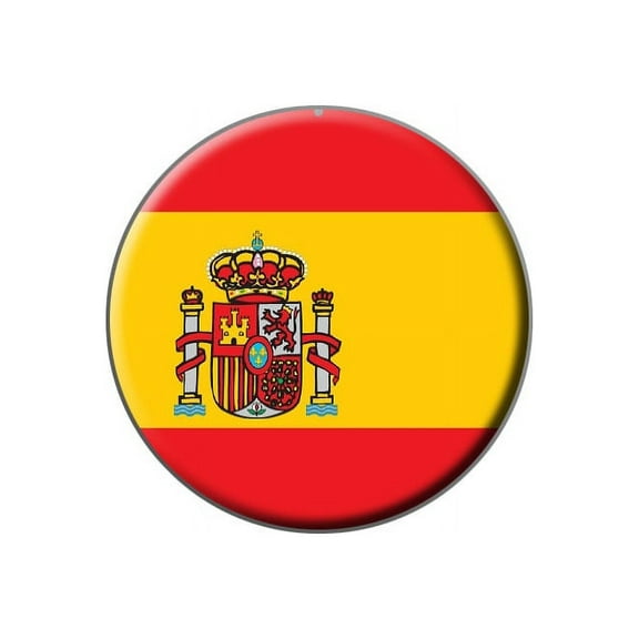 Spain Spanish Flag Lapel Hat Pin Tie Tack Small Round