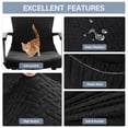 thumbnail image 2 of CZL Jacquard Office Chair Cover, Stretch Removable Desk Chair Covers for Executive Computer Chair, Separable Rotating Chair Slipcovers Seat Protector (Chair Seat Cover +Backrest Cover), Black, 2 of 7