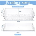 thumbnail image 2 of 2 Set 16" x 9" Plastic Chilled Serving Tray for Parties with Compartments Ice Chilled Party Platter Charcuterie Serving Board Cold Dish Dip for Fruit Seafood Vegetable Appetizer (Clear), 2 of 7