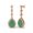Bronze, variant on 6.5 Ctw Pear Emerald 925 Sterling Silver Dangle Drop Women Wedding Earrings