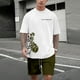 thumbnail image 1 of WILLBEST Conjunto de Traje para Hombre con Estampado de Oso para Uso Exterior E Informal. Combinación de Manga Corta y Pantalones Cortos para Verano. Ideal para Relajación y Actividades Físicas., 1 of 3