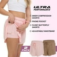 thumbnail image 5 of Ultra Performance Girl's Butterfly Short's 2 Pack Girls Athletic Short Basketball Soccer Flowy Active Shorts for Girls, 5 of 7