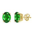 thumbnail image 3 of JewelersClub 3.00 Carat T.G.W. Sapphire 14K Gold Over Silver Stud Earrings, 3 of 10