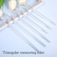 thumbnail image 3 of Giaone 2Pcs Clear Triangular Rulers Set for Student Architect Engineering Drawing, 3 of 12