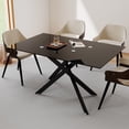 thumbnail image 1 of Noble House 51.18" Rectangular Clear Tempered Glass Dining Table,Black, 1 of 10