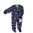 thumbnail image 2 of Hudson Baby Plush Sleep and Play, Navy Snowflake, 6-9 Months, 2 of 4