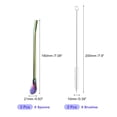 thumbnail image 2 of 2Pack 7.1" Stainless Steel Straws Spoons with Filter 2Pcs Cleaning Brushes, Colorful, 2 of 6
