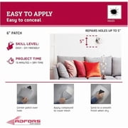 Saint-Gobain ADFORS FibaTape Perfect Finish 6 in. x 6 in. Self-Adhesive Wall Repair Patch, White