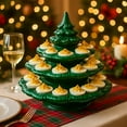 thumbnail image 5 of Christmas Tree Deviled Egg Holder | 8 Inch Christmas Trees Deviled Egg Platter | 26 Hole Cute Tree Devileds Eggs Tray Serving Plates for Parties | 4 Tier Trees Devileds Eggs Storage Container Carrier, 5 of 9