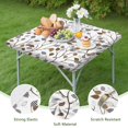 thumbnail image 4 of Colorful Floral Square Tablecloth with Elastic Fit, Polyester Cover with Durable Stitching Perfect for 36x36 Inch Tables, Ideal for Kitchens, Patios, and Parties, 4 of 6