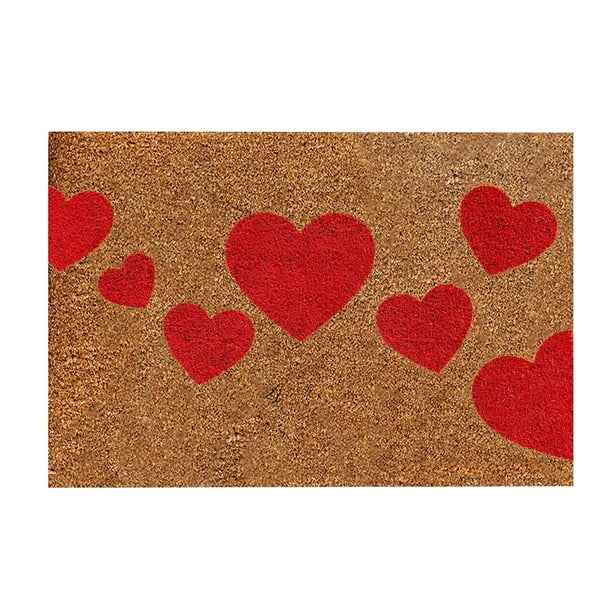 Kwerti Valentine's Day Carpet Love Living Room Bedroom Doormat Holiday