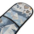thumbnail image 4 of Yayeee Double Oven Mitt Kitchen Heat Resistant Baking 35" x7" Quilted Glove, Winter Village Serenity, 4 of 6