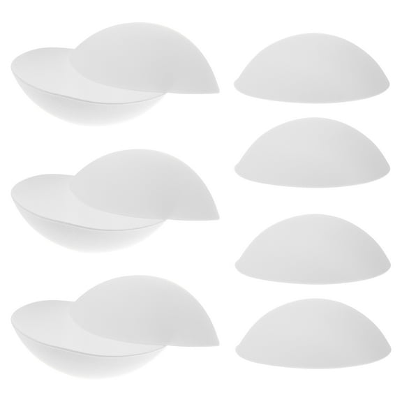 WRITWAA 5Pairs Swimsuit Pad Inserts White Polyester Round Bra Padding for Comfortable