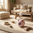 thumbnail image 3 of Football Shape Rotating Bubble Cube Pet Toy – Stress Relieving Puzzle Toy for Cats and Small Dogs，Pink, 3 of 6