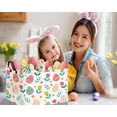 thumbnail image 4 of NIETEIN Cute Easter Basket Large Canvas Personalized Rabbit Design for Kids (Flower Easter Egg), 4 of 7