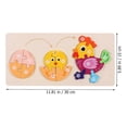 thumbnail image 2 of Early Education Jigsaw Toy Animals Growth Cognitive Wooden Puzzle 1Set, 2 of 5