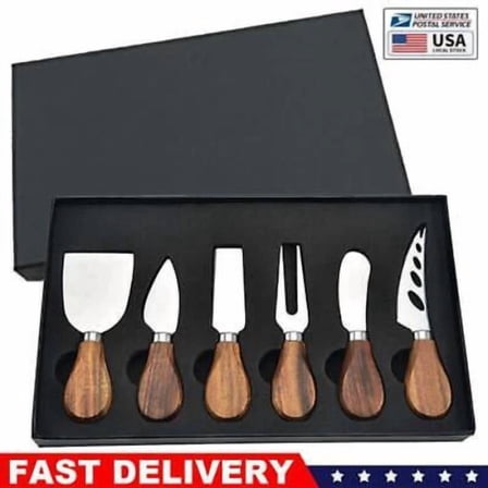 STARLIGHT- Cheese Knives With Cheese Slicer Cheese Cutter Cheese Fork 6 Pieces Knife Set