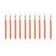 thumbnail image 2 of 10 llaveros retráctiles en espiral con resorte para cartera, llaves y teléfono móvil. Naranja, 2 of 7