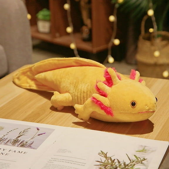 Cross-Border in Stock Axolotl Plush Hexagonal Dinosaur Plush Doll Cute Doll Children's Day Gift Salamander
