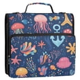 thumbnail image 5 of FORMRS Zipper Binder with Shoulder Strap 2-inch Ring 500 Sheet Capacity File Bag, Pink Jellyfish, 5 of 5