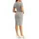 thumbnail image 3 of Vestido de Tweed INSPIRE CHIC para mujer, cuello redondo, vestido ajustado tipo lápiz para trabajar en la oficina, color negro y blanco, 3 of 6