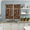 thumbnail image 4 of Retro Rustic Coffee Small Curtain Rod Pocket Short Curtains Half Drapes Partition Cabinet Door Window Curtains Home Decor, 4 of 6