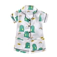 thumbnail image 3 of Sentuca Boys Clothes Size 3 Years Casual Pajama Sets Dinosaur Graphic Shirts and Shorts Loungewear Outfits Toddler Clothes, 3 of 4