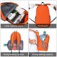 thumbnail image 5 of Mochila de viaje FENGDONG plegable ligera impermeable para senderismo color naranja, 5 of 5