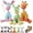 3PCS-A, variant on Truly Indestructible Plush Dog Toys, Squeaky Teething Plush Toy for Lovely Pets, Donkey Dog Toy, Heavy Duty Plush Squeak Toy, Stuffed Toys for Small Medium Large Animals (3PCS-B)