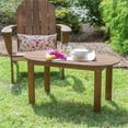 thumbnail image 2 of Linon Table Basse d'Extérieur Adirondack en Bois d'Acacia Massif, Fini Brun Gland, 2 of 13