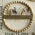 thumbnail image 4 of Wooden Bead Round Garland Farmhouse Decor Decoration Bohemian Wall Front Door Decoration,Small Wooden Beads, 4 of 7