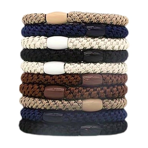 10 Pcs Hair Ties No Damage No Crease Hair Elastics, Hair Ties for Women Girls, Elastics Hair Bands Ponytail Holders for Thick Hair, Soft Ponytail Holders Accessories