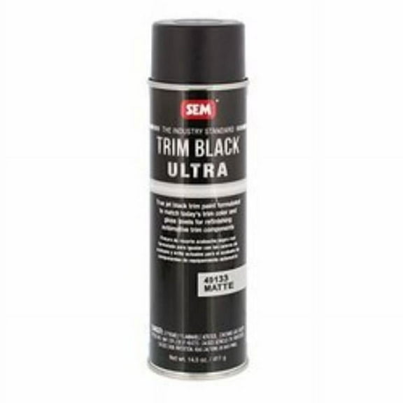 SEM Products SE49133 Trim Automotive Spray Paint, Black Ultra Matte