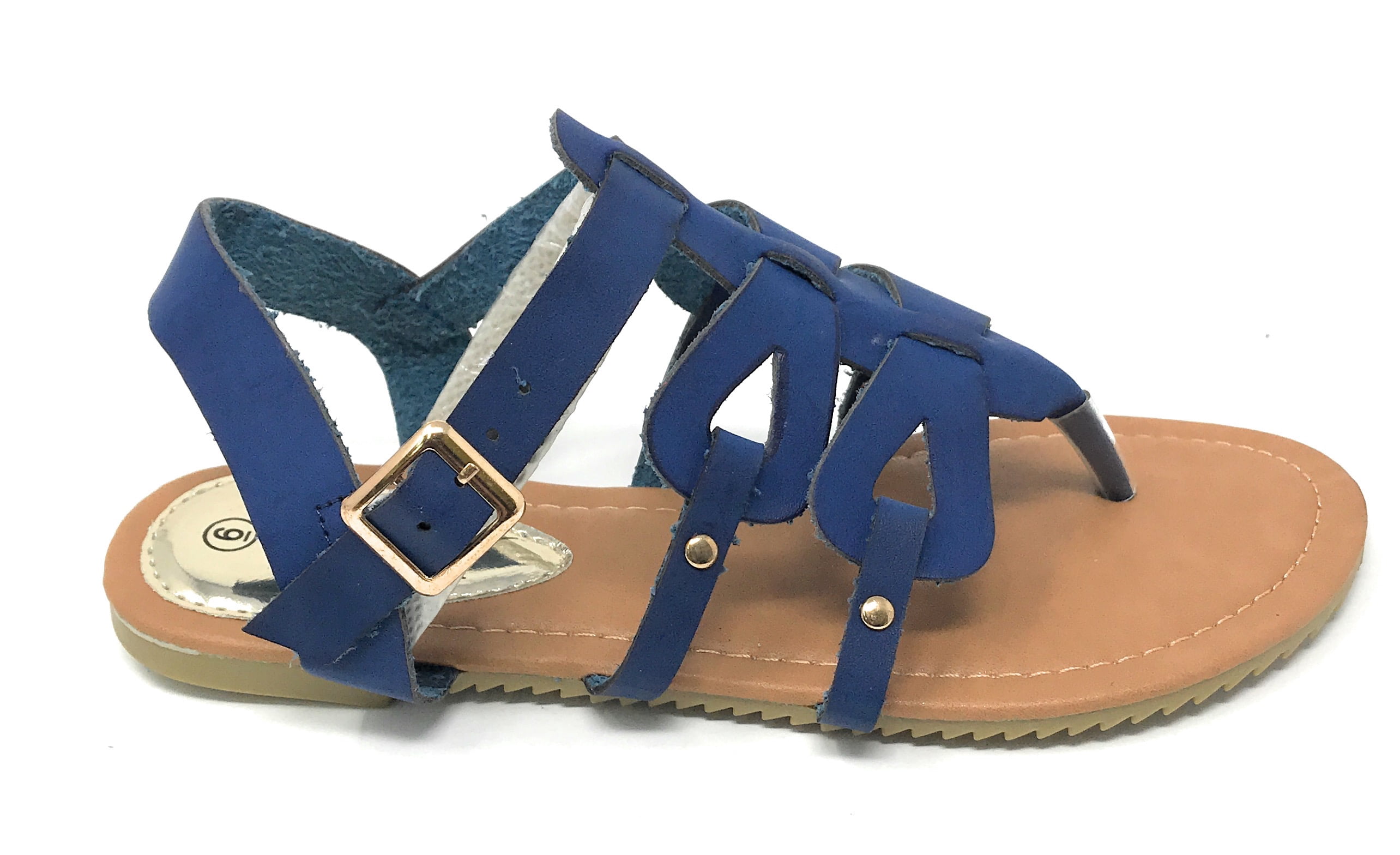 Victoria K Women's Gladiator Style Multi Loops With Double Crossover Sandals
