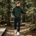 thumbnail image 6 of Mens Cargo Pants Casual Lightweight Elastic Waist Joggers Drawstring Baggy Comfy Workout Hiking Pants Multi Pockets Black 2XL, 6 of 9